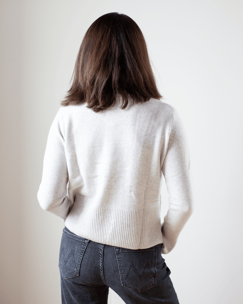 Autumn Cashmere Clothing Boxy Crew w/ Slits in Sleet