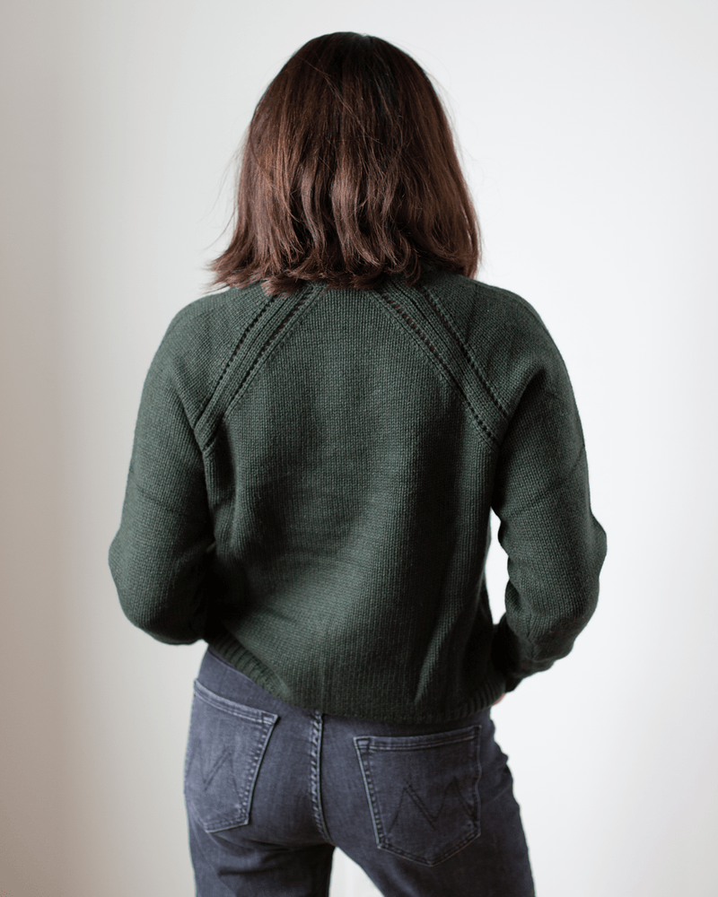 Autumn Cashmere Clothing Relaxed Open Raglan Crew in Cypress
