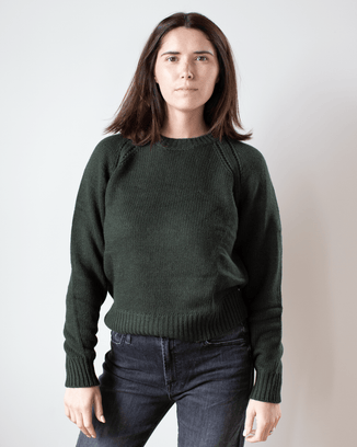Autumn Cashmere Clothing Relaxed Open Raglan Crew in Cypress