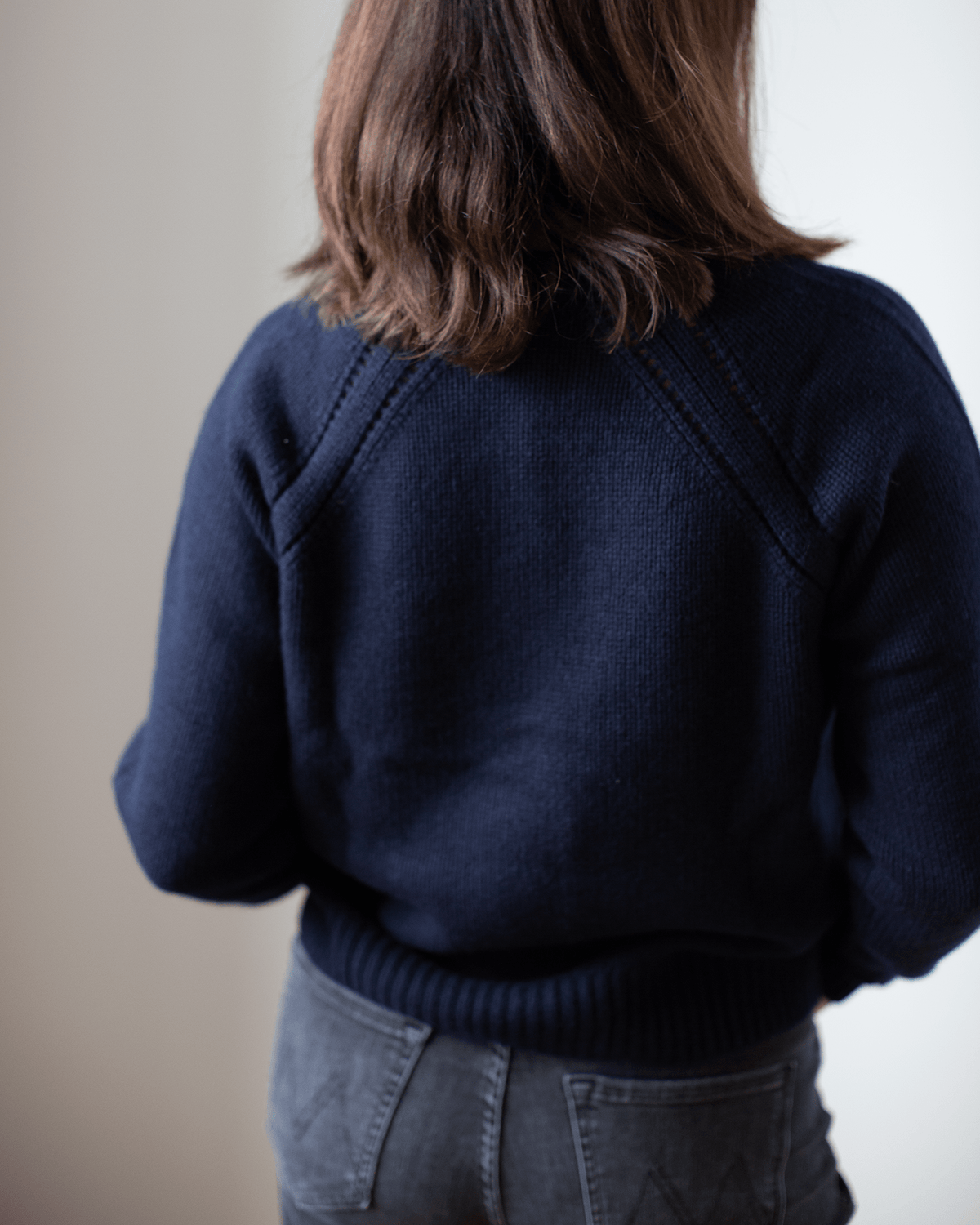 Autumn Cashmere Clothing Relaxed Open Raglan Crew in Peacoat
