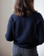Autumn Cashmere Clothing Relaxed Open Raglan Crew in Peacoat