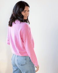 Autumn Cashmere Clothing V Neck w/ Back Yoke in Carnation