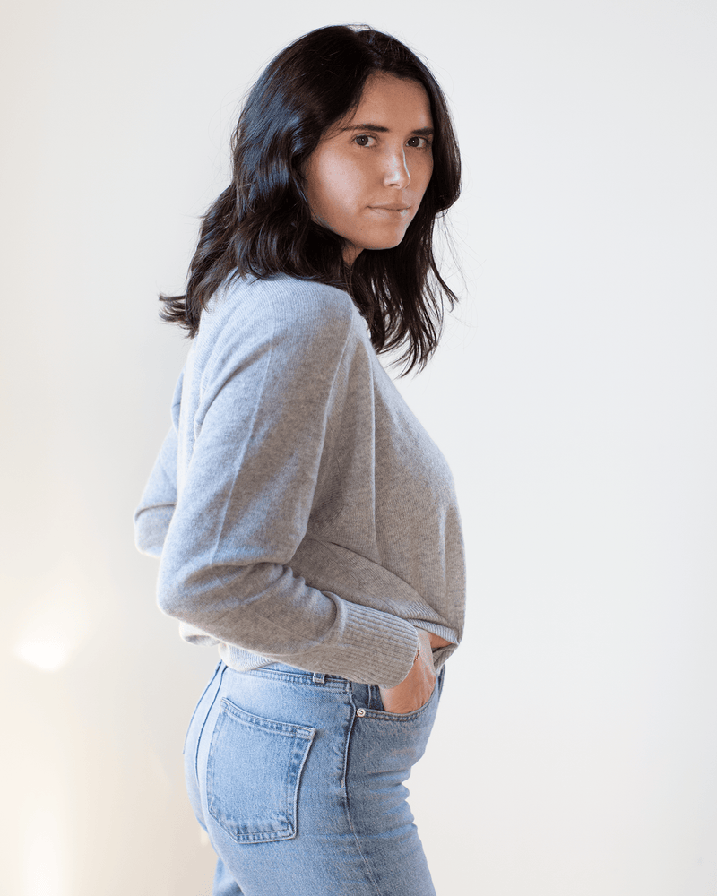 Autumn Cashmere Clothing V Neck w/ Back Yoke in Sweatshirt