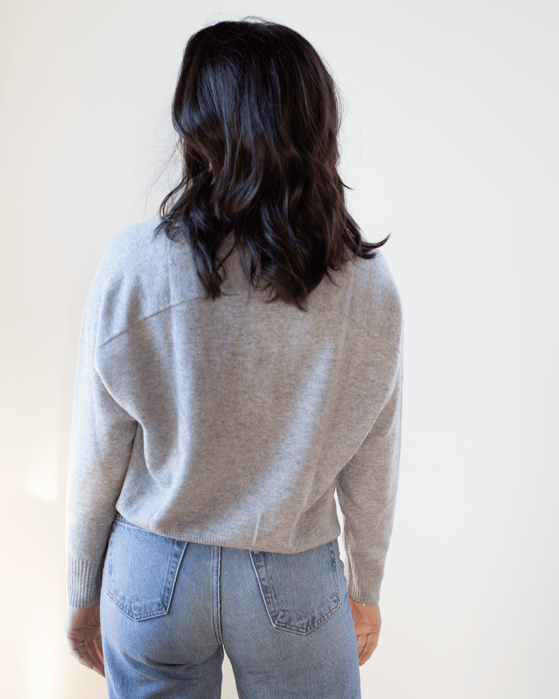 Autumn Cashmere Clothing V Neck w/ Back Yoke in Sweatshirt