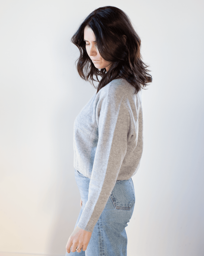 Autumn Cashmere Clothing V Neck w/ Back Yoke in Sweatshirt