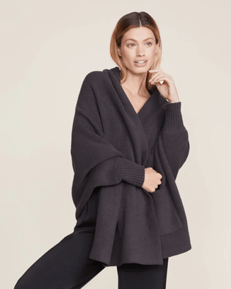 Barefoot Dreams Clothing Carbon / O/S Cozychic Blanket Wrap in Carbon