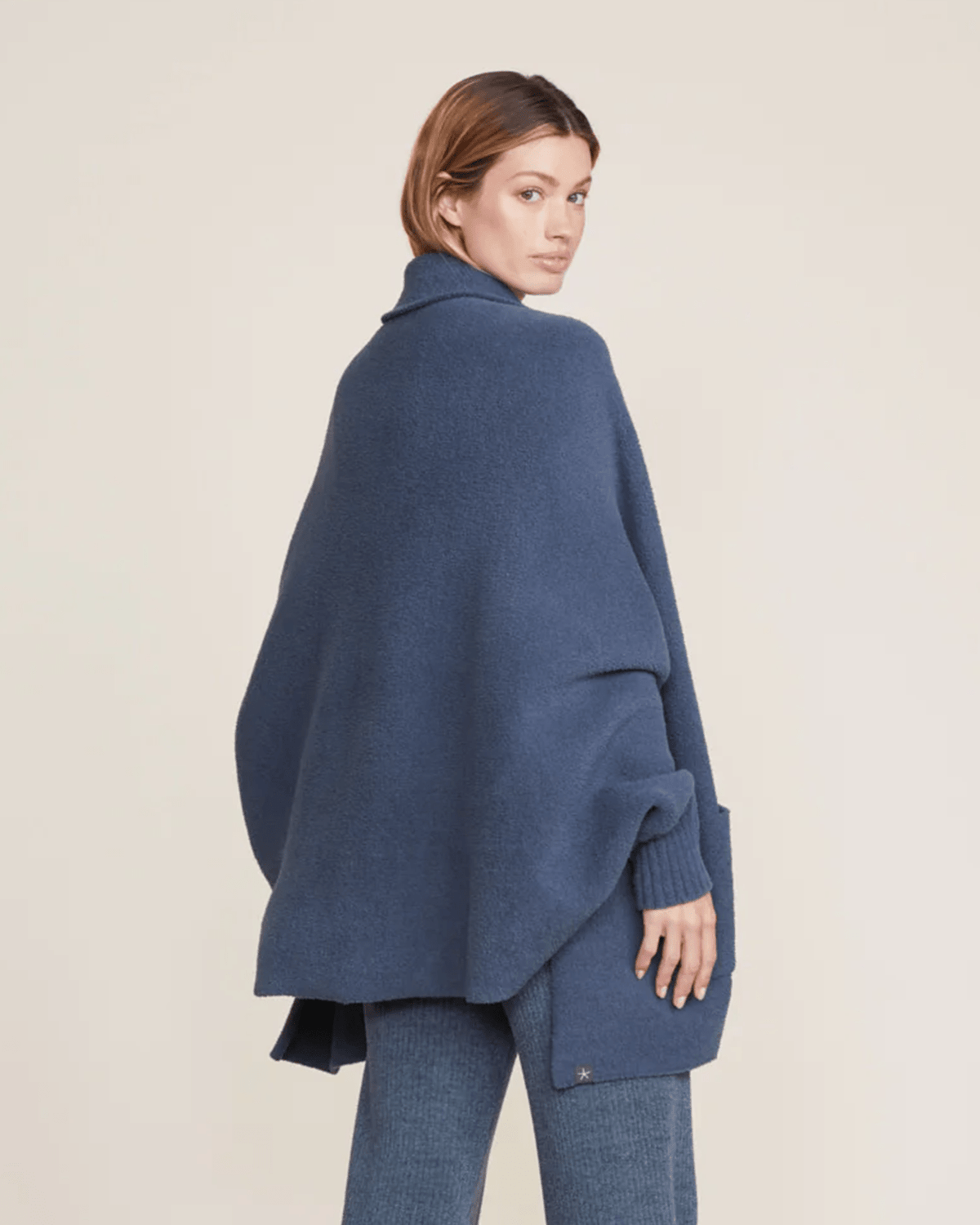 Barefoot Dreams Clothing Smokey Blue / O/S Cozychic Blanket Wrap in Smokey Blue