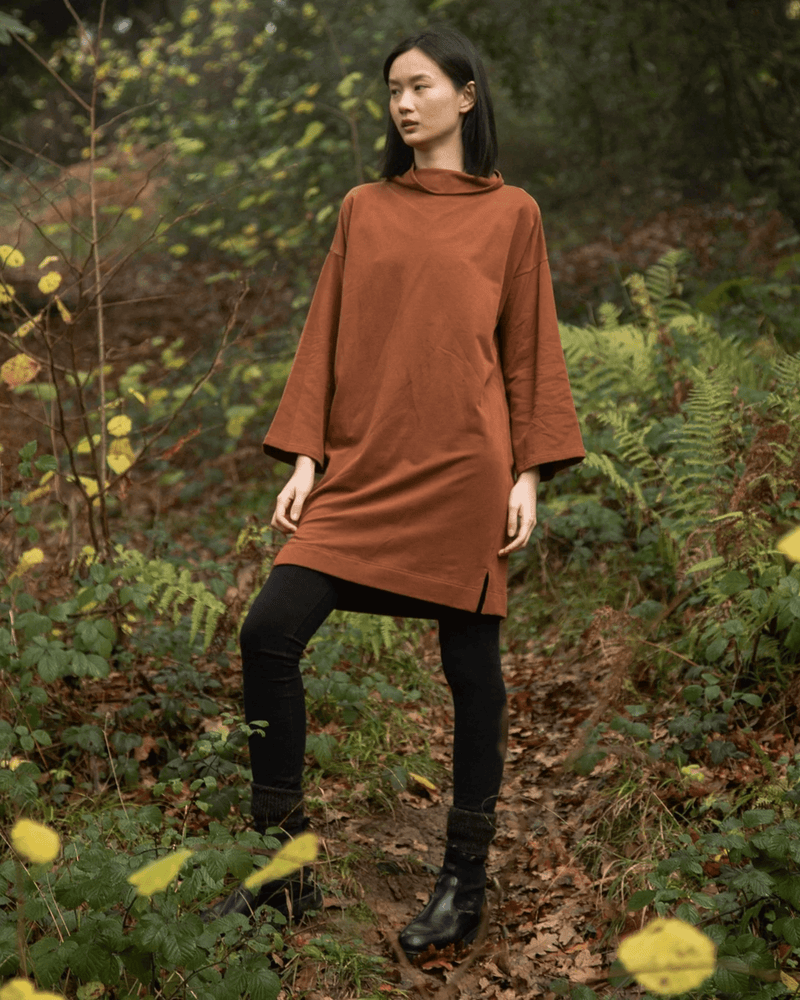 Beaumont Organic Clothing Ayse Dress in Walnut