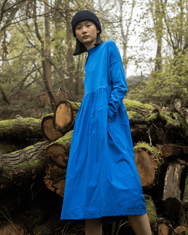 Beaumont Organic Clothing Bramble Dress in Cobalt