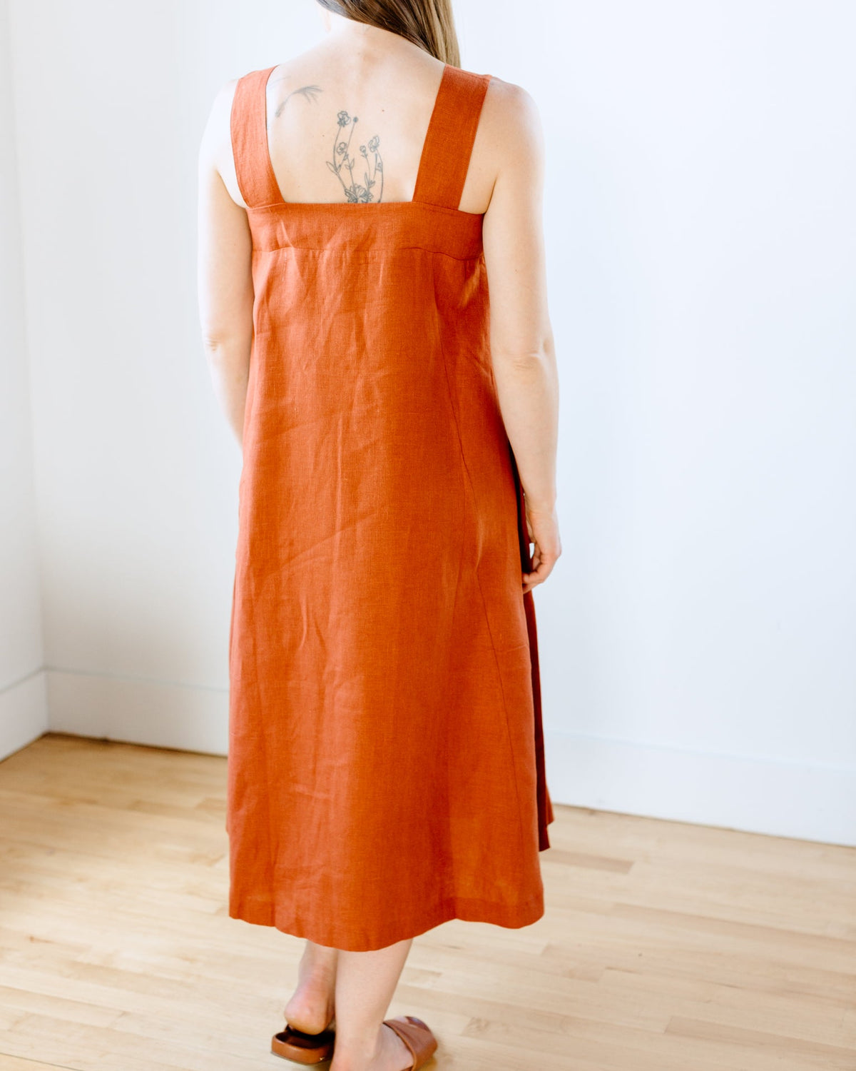 Beaumont Organic Clothing Chantel-May Linen Dress in Paprika