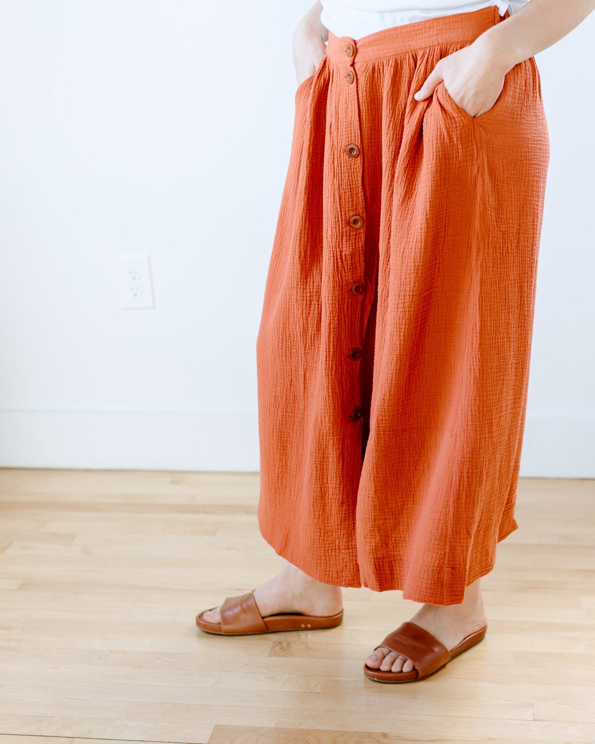 Beaumont Organic Clothing Ursa Organic Cotton Skirt in Paprika