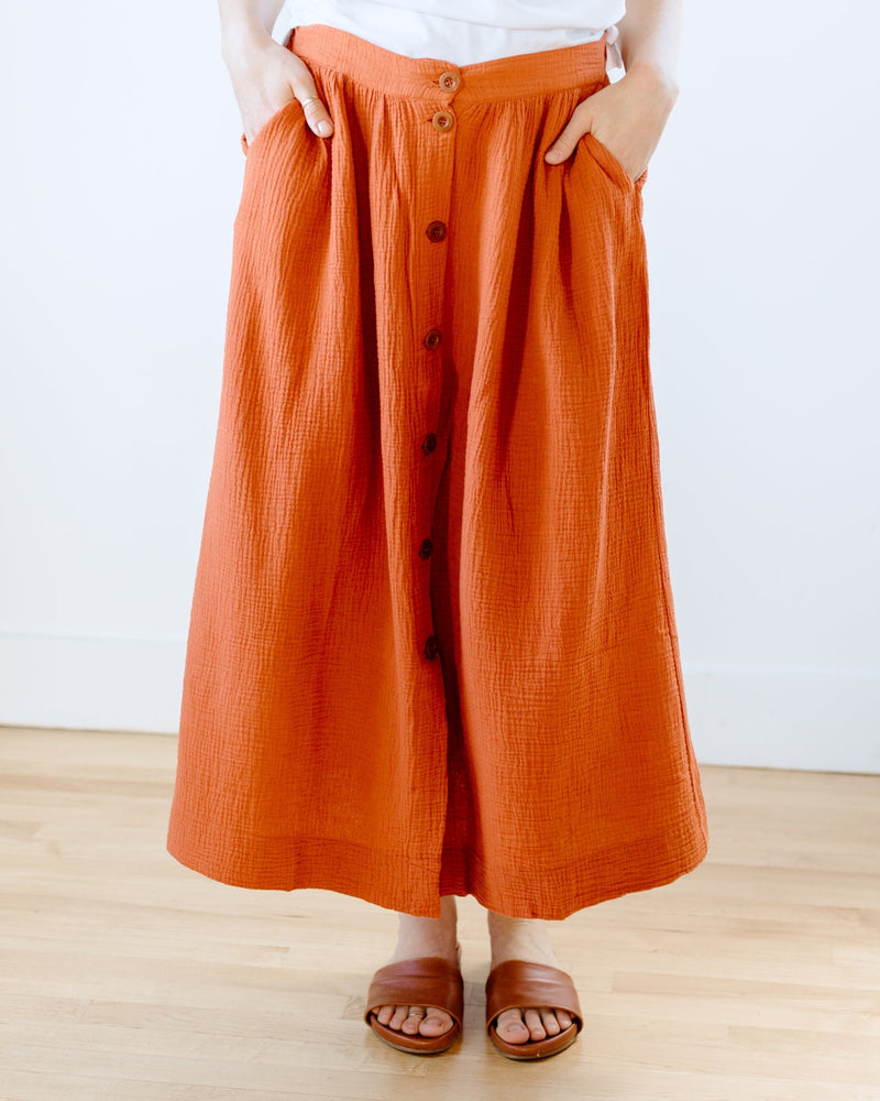 Beaumont Organic Clothing Ursa Organic Cotton Skirt in Paprika