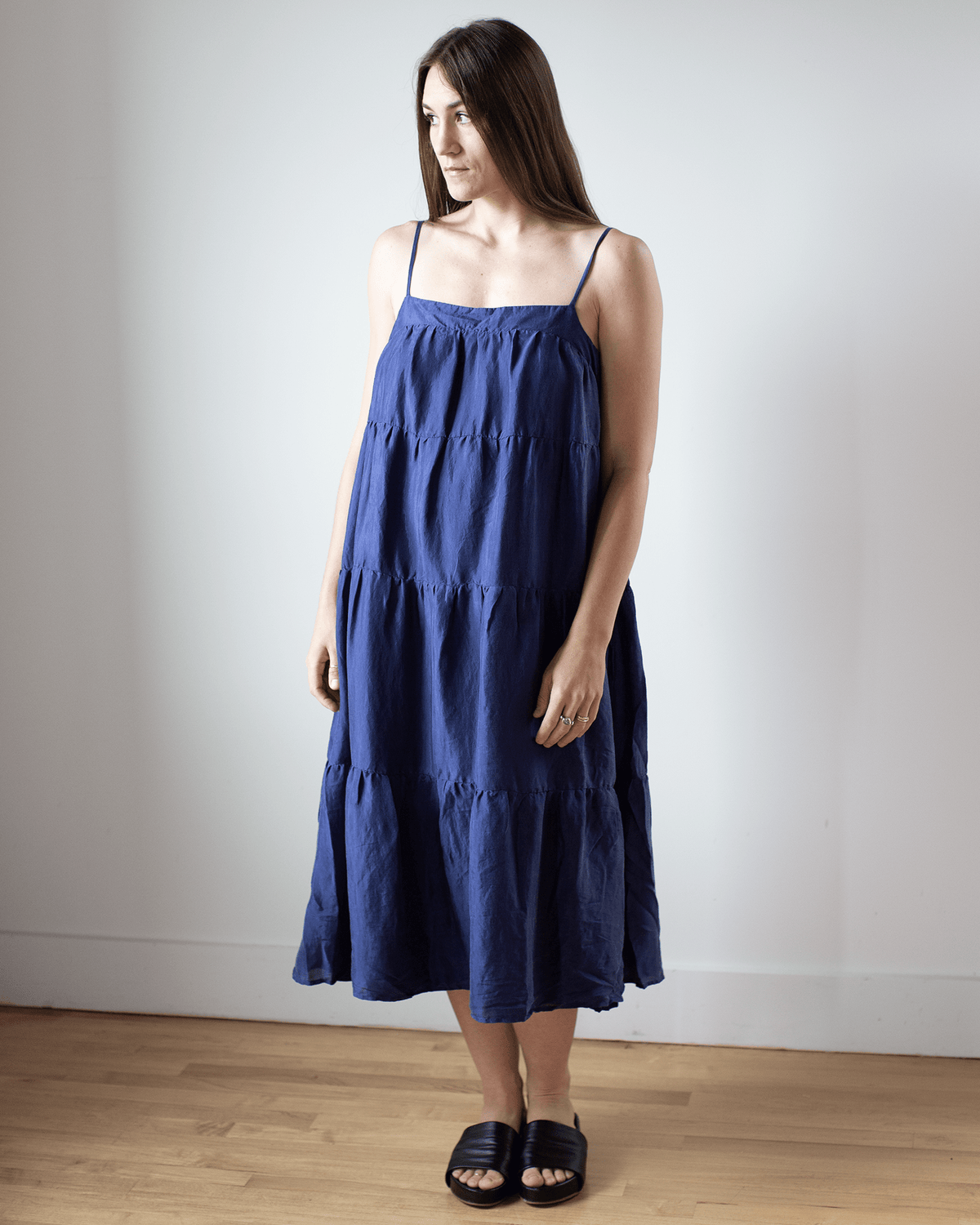 Bella Dahl Clothing Flowy Tiered Cami Dress in Summer Night