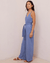 Bella Dahl Clothing Smocked Back Cami Jumpsuit in Spring Navy