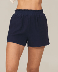Bella Dahl Clothing Smocked Waist Flowy Short in Summer Night