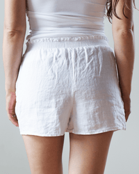 Bella Dahl Clothing Smocked Waist Flowy Short in White