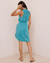 Bella Dahl Clothing Smocked Yoke Mini Dress in Tropical Teal