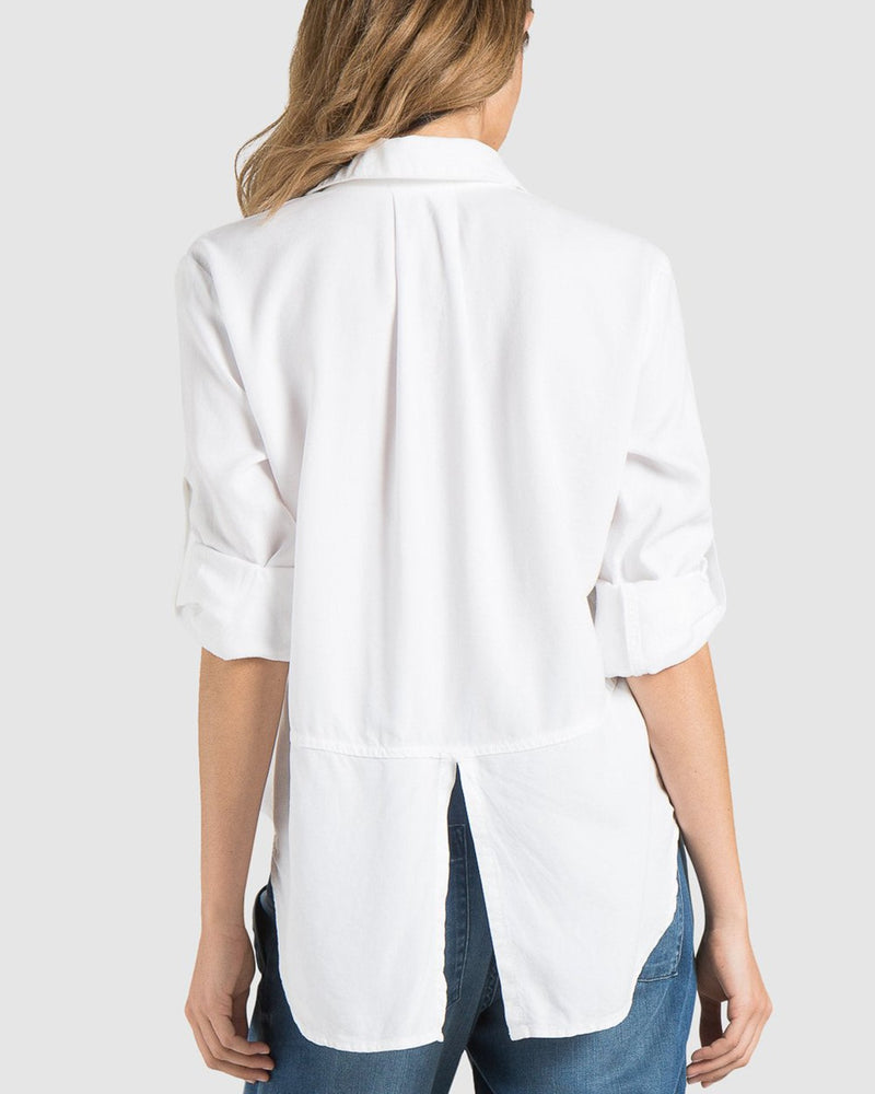Bella Dahl Clothing Split Back Button Down in White