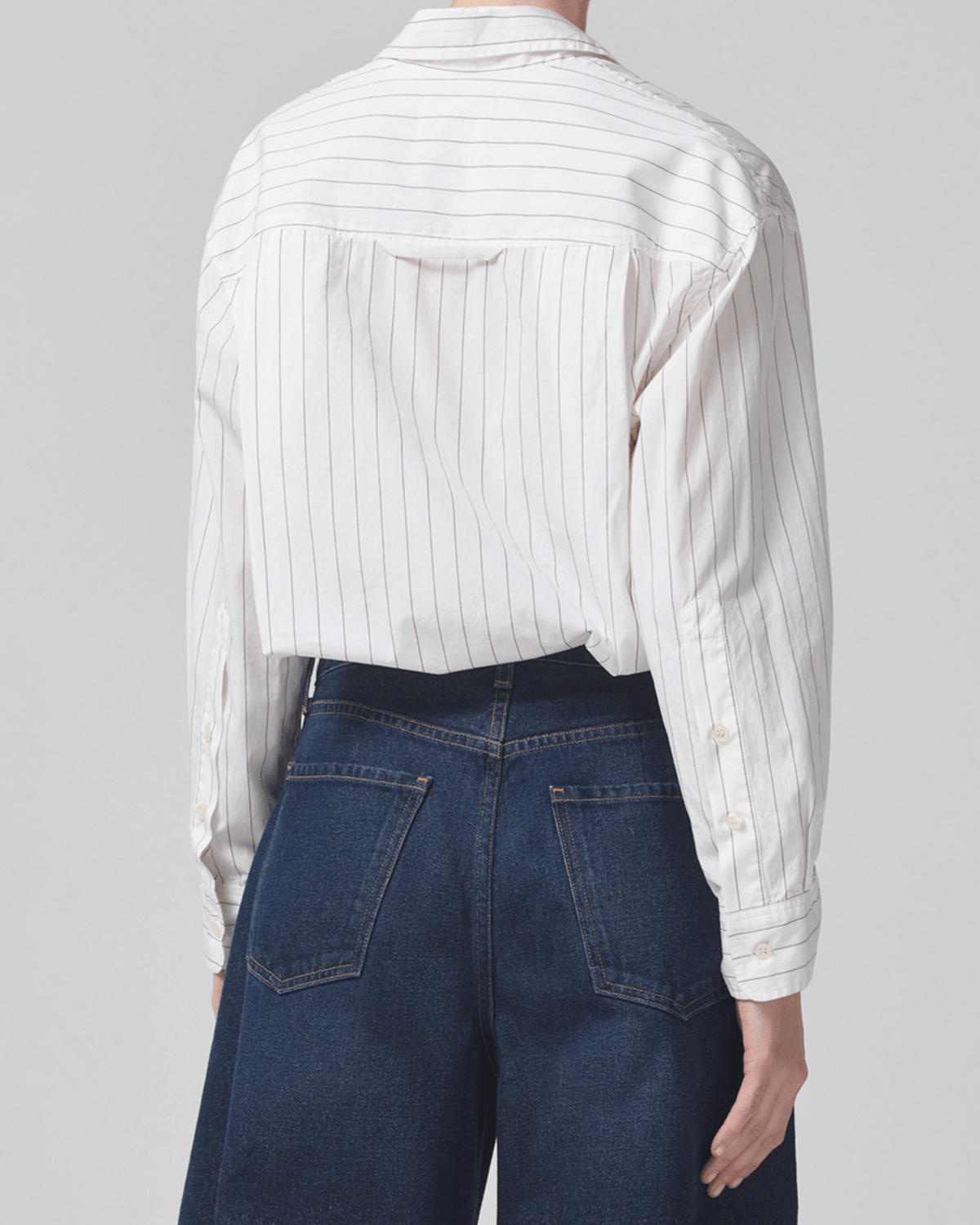 Citizens of Humanity Clothing Kayla Shirt in Bitter Chocolate Stripe