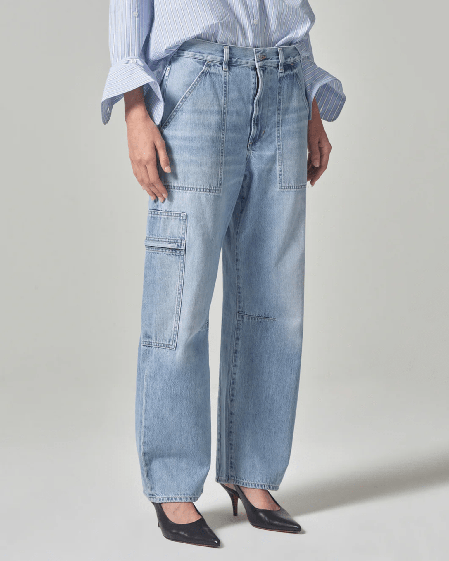 ボトムスその他 Citizens of Humanity Light washed blue Delfina jeans CITIZENS OF HUMANITY Delfina high-rise straight-leg jeans