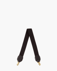 Clare V. Accessories Black 1.5in Cotton Webbing Shoulder Strap in Black