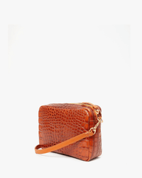 Clare V. Accessories Cuoio Autumn Croco Midi Sac in Cuoio