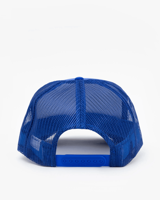 Clare V. Block Ciao Trucker Hat in Cobalt w/ Cream 