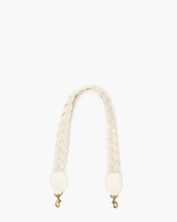 Clare V. Accessories Cream Braided Rope Shoulder Strap in Cream w/ Ltr Tabs