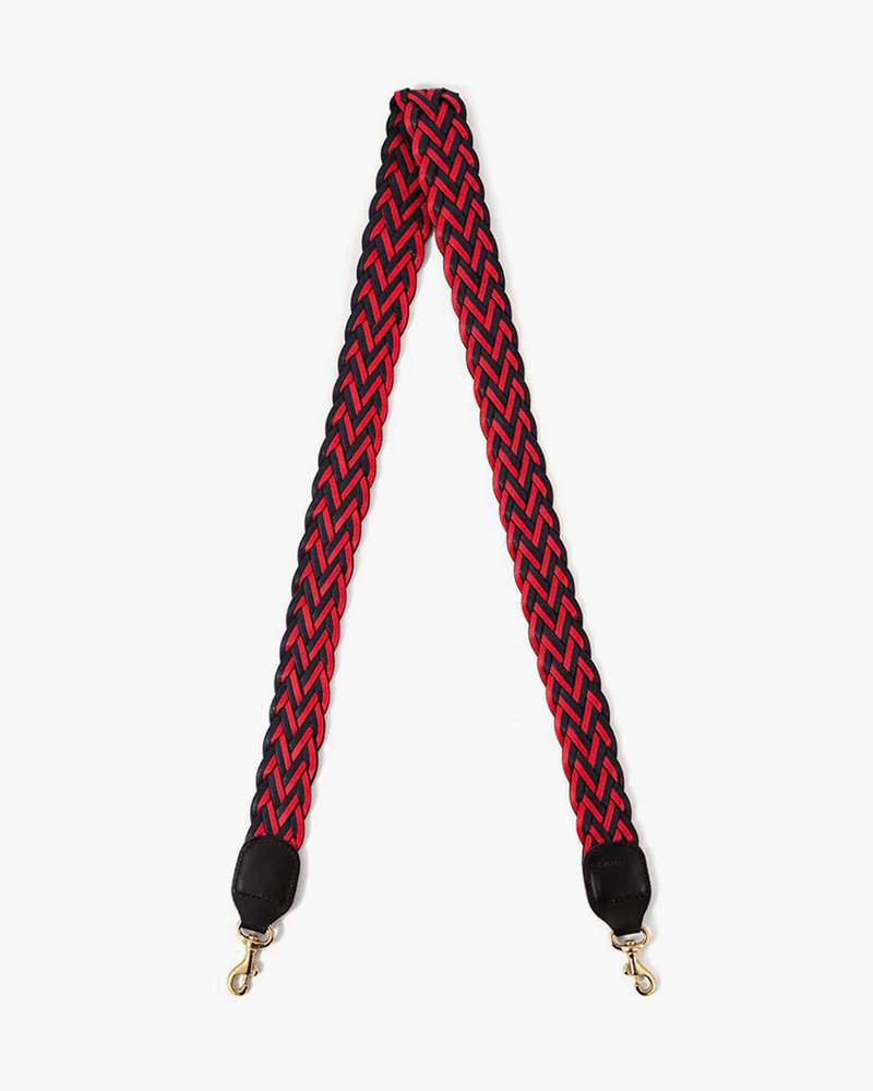 Clare V. Accessories Red/Navy Crossbody Belt Webbing Strap in Red/Navy