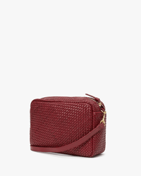 Clare V. Accessories Oxblood Diagonal Woven Marisol in Oxblood