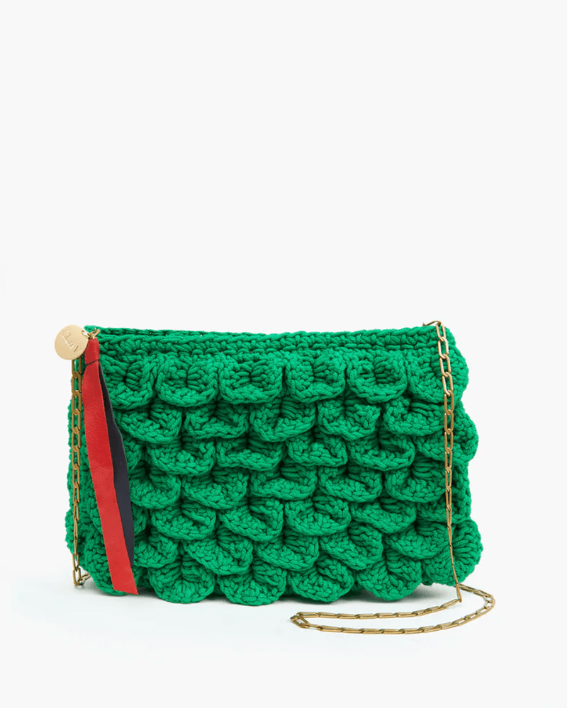 Clare V. Accessories Emerald Estelle in Emerald Crochet Scallop