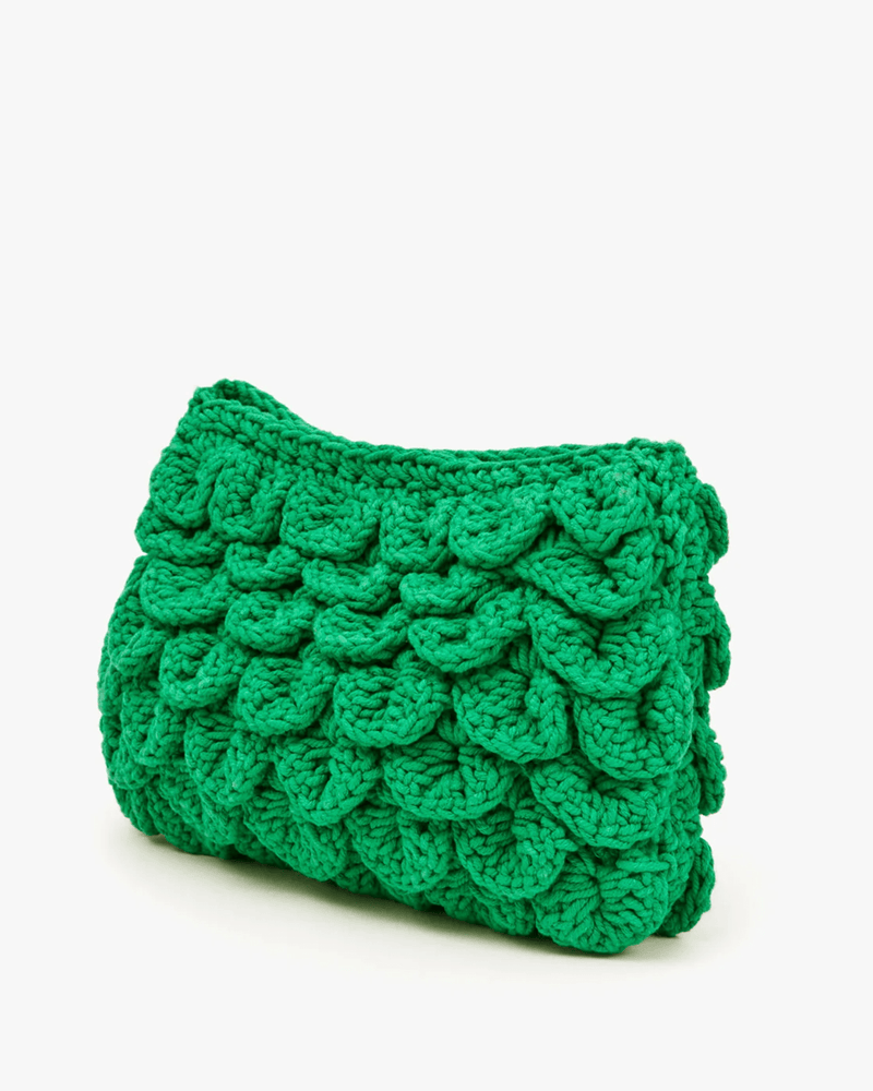 Clare V. Accessories Emerald Estelle in Emerald Crochet Scallop