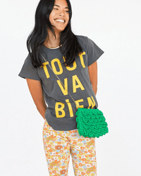 Clare V. Accessories Emerald Estelle in Emerald Crochet Scallop