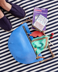 Clare V. Accessories Cobalt Grande Fanny in Lyon Cobalt