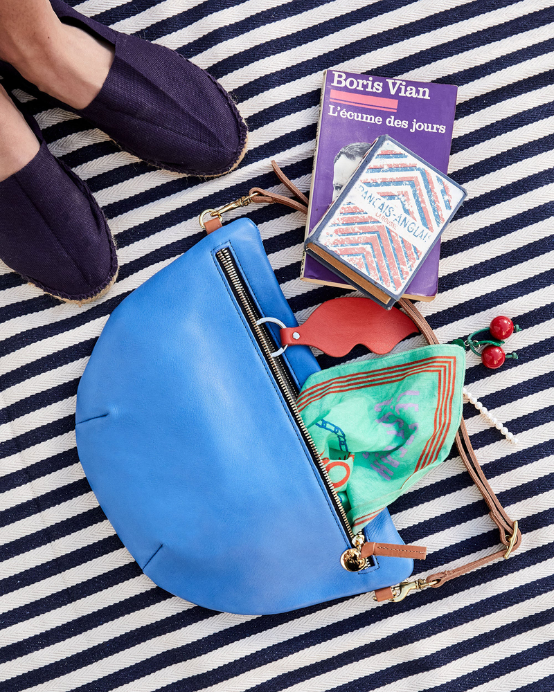 Clare V. Accessories Cobalt Grande Fanny in Lyon Cobalt