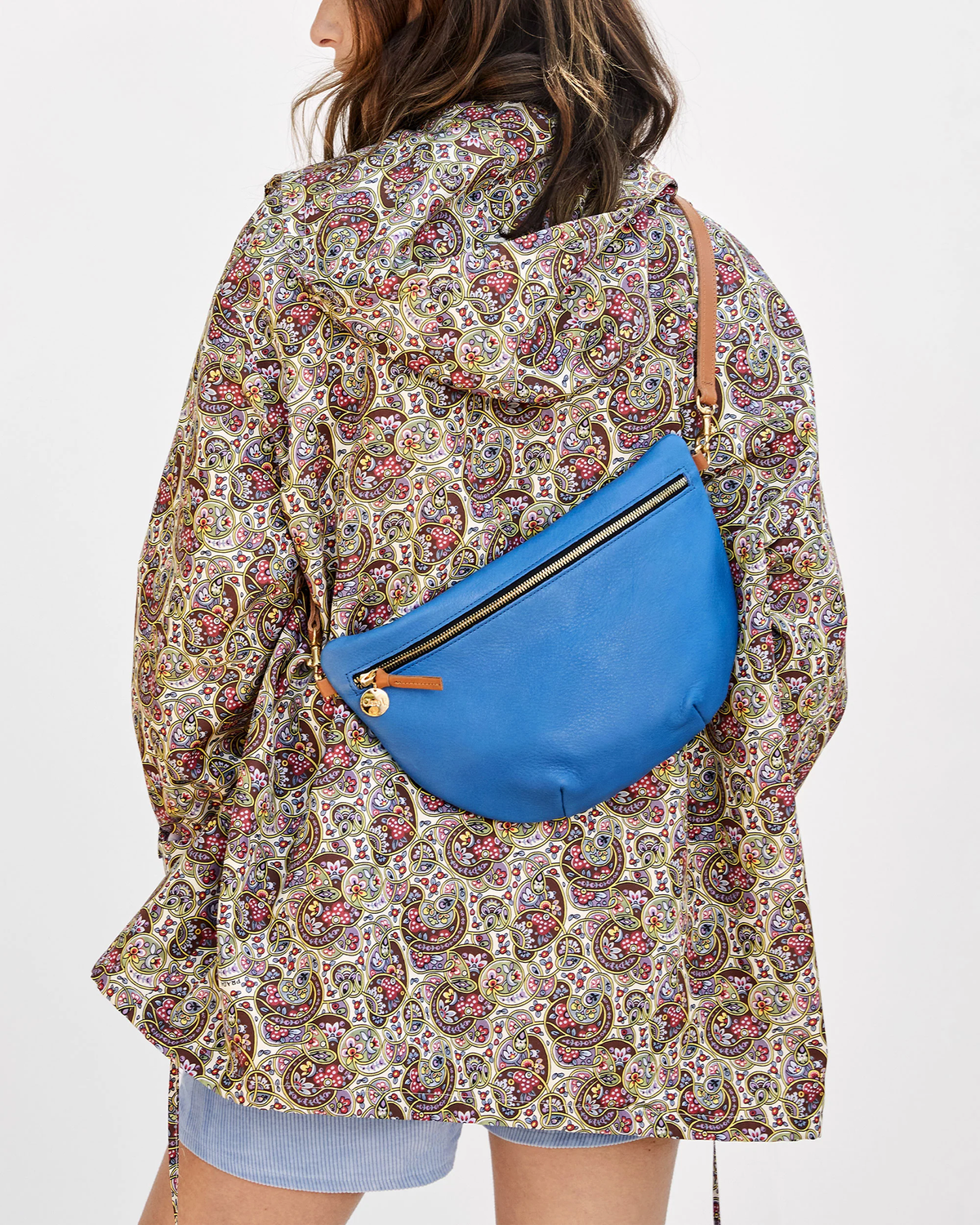 Clare V. Accessories Cobalt Grande Fanny in Lyon Cobalt