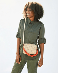 Clare V. Midi Sac - Rattan in Cream 