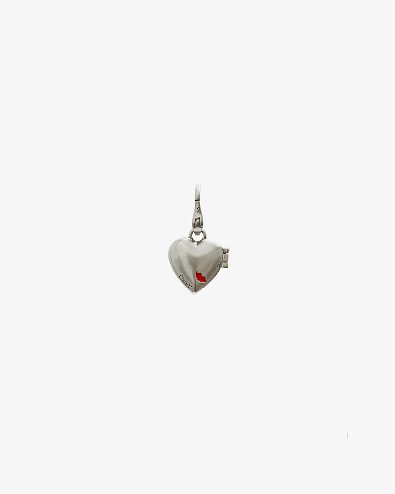 Clare V. Jewelry Sterling Silver Petit Heart Locket in Sterling Silver