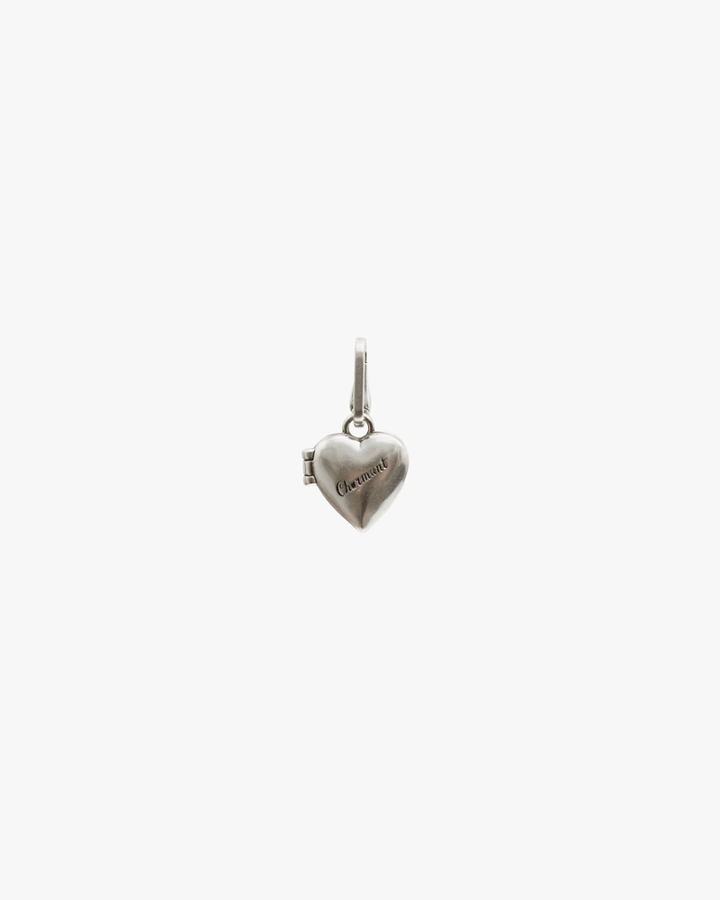 Clare V. Jewelry Sterling Silver Petit Heart Locket in Sterling Silver