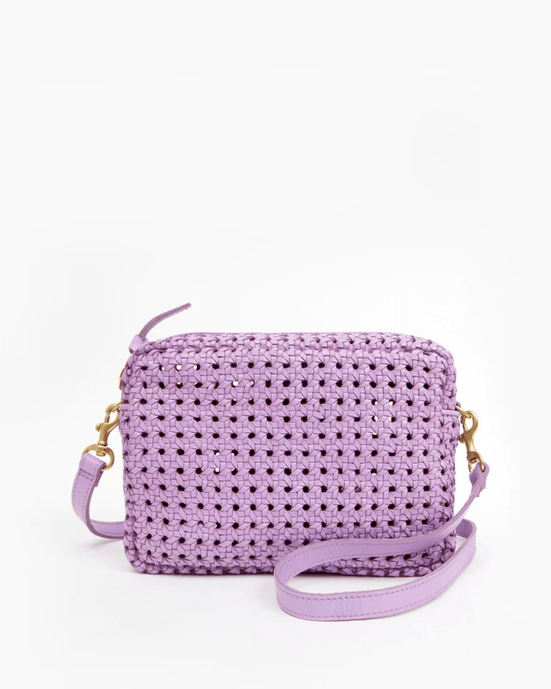 Clare V. Rattan Midi Sac in Lilac - Bliss Boutiques