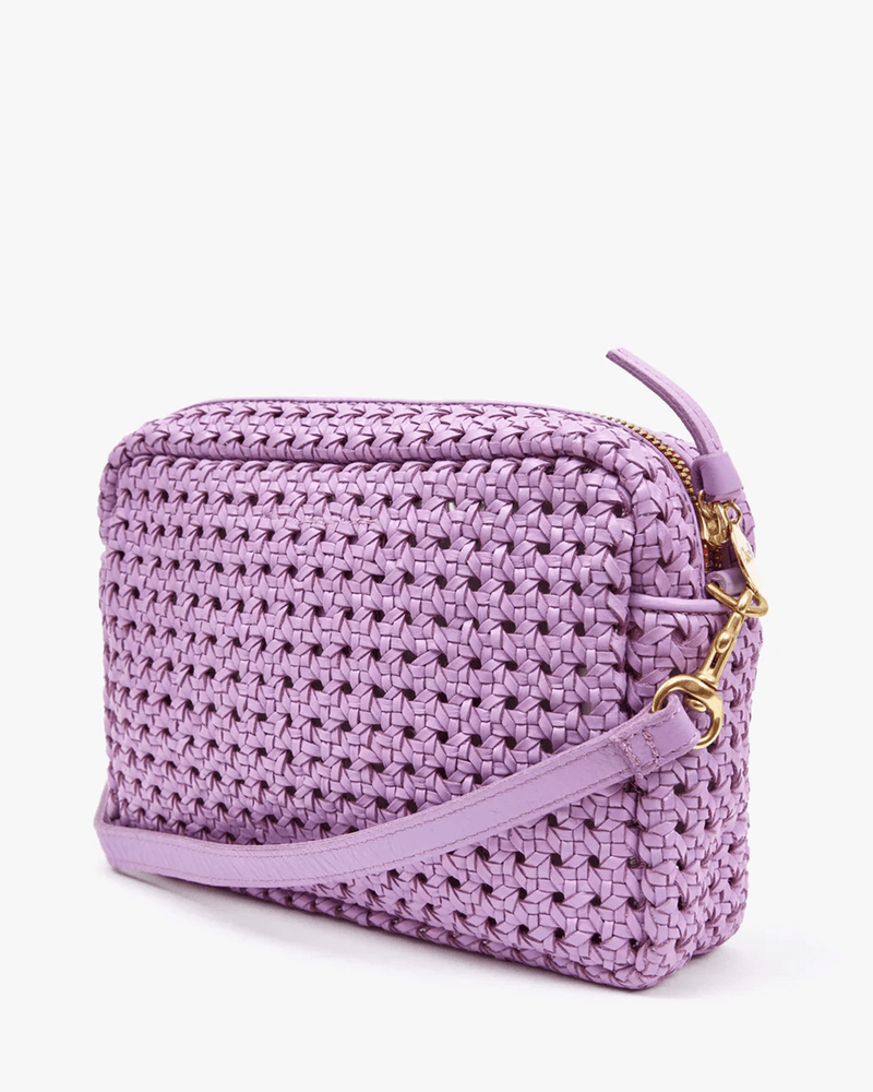 Clare V. Rattan Midi Sac in Lilac - Bliss Boutiques