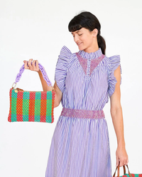 Clare V. Accessories Dark Lilac Shortie Strap in Dark Lilac
