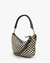 Clare V. Accessories Black & Cream Woven Checker Petit Moyen Messenger in Black & Cream
