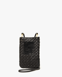 Clare V. Accessories Black Woven Checker Poche in Black