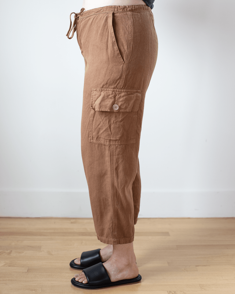 CP Shades Clothing Cropped Cargo Pant - Hemp Blend Twill in Bronze