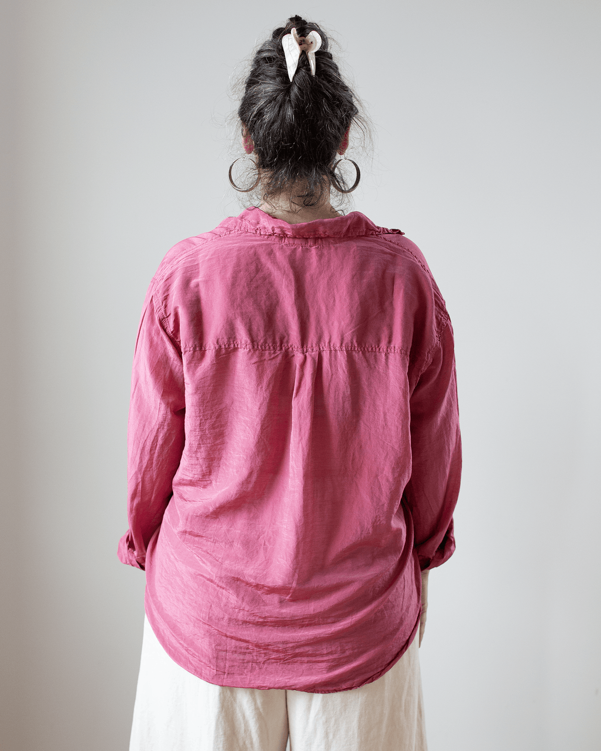 CP Shades Clothing Jojo Shirt - Cotton/Silk in Rosewood