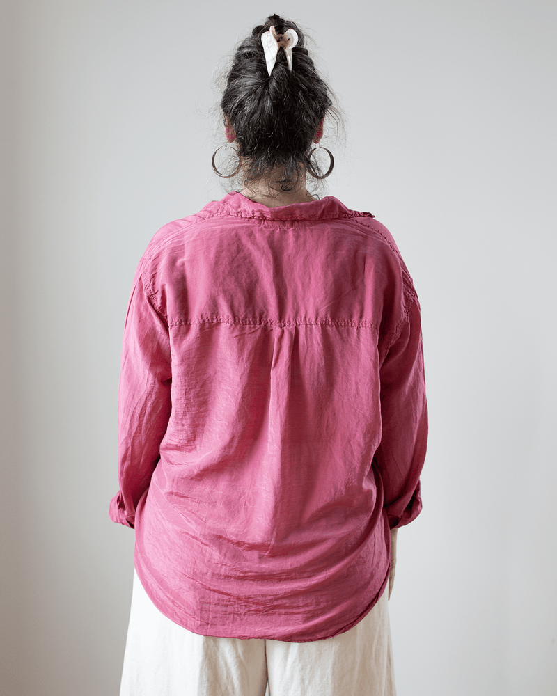CP Shades Clothing Jojo Shirt - Cotton/Silk in Rosewood