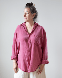 CP Shades Clothing Jojo Shirt - Cotton/Silk in Rosewood