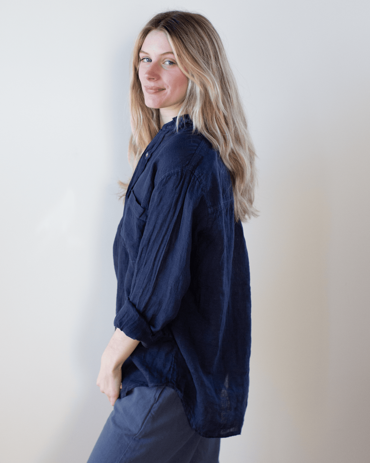 CP Shades Clothing Joss - Overdyed Chambray in Midnight