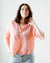 CP Shades Clothing Rooney Boxy Crop Blouse in Guava Cotton Silk